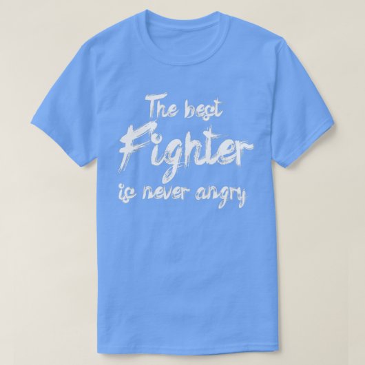 The best fighter is never angry Brazilian Jiu Jits T-shirt (Design voorkant)