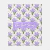 The Best Granny Lavender Floral Cozy Fleece Blanke Deken (Voorkant)