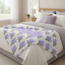 The Best Granny Lavender Floral Cozy Fleece Blanke
