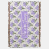 The Best Granny Lavender Floral Cozy Fleece Blanke Deken (Voorkant Verticaal)