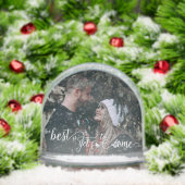 The Best Is yet To Come Engagement Couple Picture Sneeuwbol (Kerstmis)