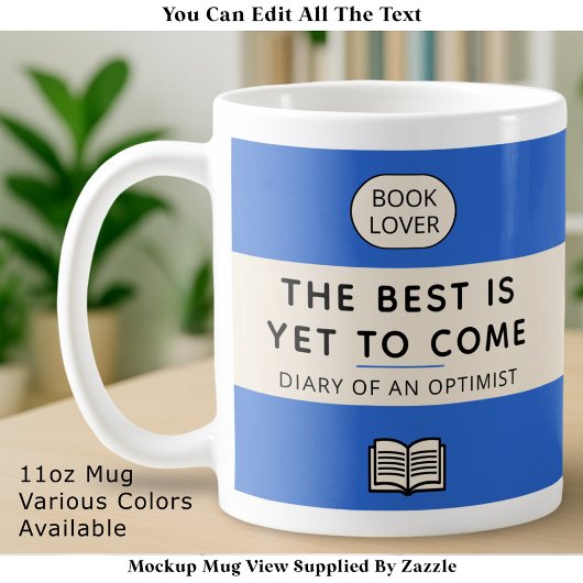 The Best Is Yet To Come Retro Paperback Cover Blue Koffiemok
