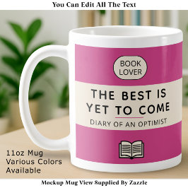 The Best Is Yet To Come Retro Paperback Cover Pink Koffiemok