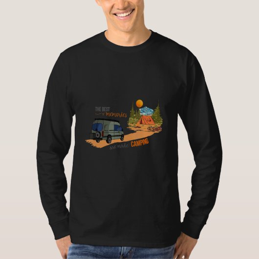 The best memories are made Camping Road Nature Exp T-shirt (Voorkant)