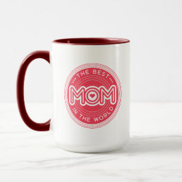 The Best Mom in the World Pink Modern Typography Mok