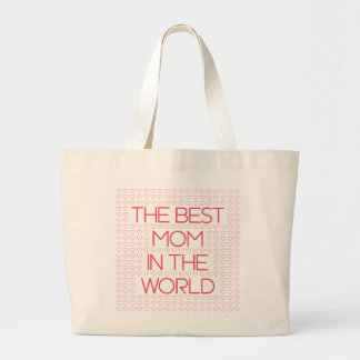 The Best Mom In The World Red Typography Grote Tote Bag