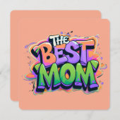 The Best mom style graffiti Feestdagenkaart (Voorkant / Achterkant)