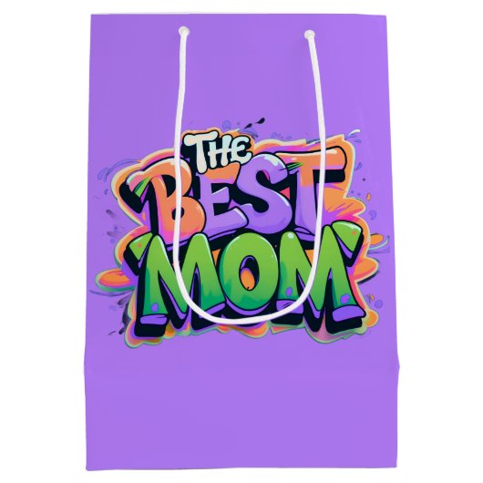 The Best mom style graffiti Medium Cadeauzakje (Achterkant)