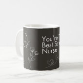 The Best Nurse - Doodle Design Koffiemok (Voorkant links)