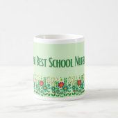 The best Nurse - Floral design Koffiemok (Center)