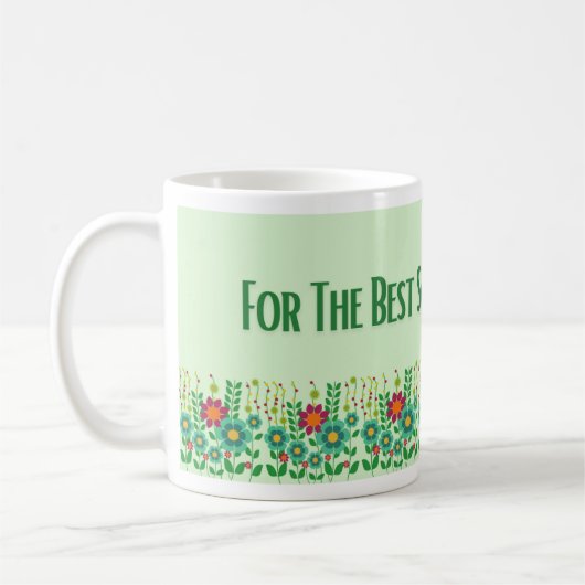 The best Nurse - Floral design Koffiemok (Links)
