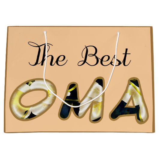 The Best Oma Gift Bag Groot Cadeauzakje (Voorkant)