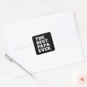 The Best Papa Ever Vierkante Sticker (Envelop)