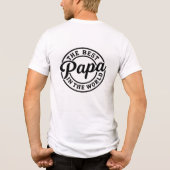 The Best Papa in the world Tri-Blend Shirt (Achterkant)