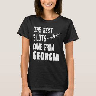 The Best Pilots Come From Georgia Aviation Flying T-shirt