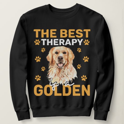 The Best Therapy Is a Golden Dog Lover  Trui (Design voorkant)