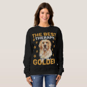 The Best Therapy Is a Golden Dog Lover  Trui (Voorkant volledig)