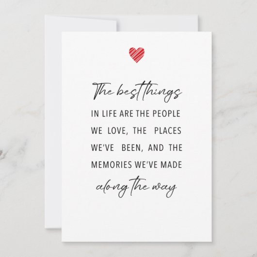 The Best Things in Life | Heartfelt Festive  Feestdagenkaart (Voorkant)