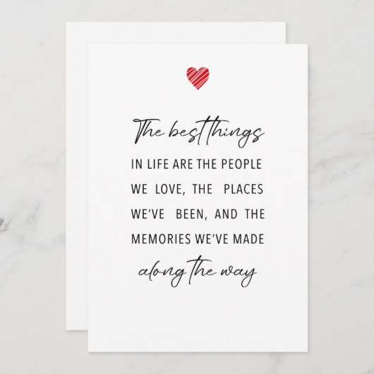 The Best Things in Life | Heartfelt Festive Feestdagenkaart (Voorkant / Achterkant)