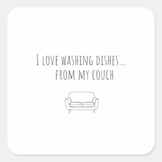 The best way to wash dishes vierkante sticker