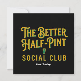 The Better Half-Pint Social Club Vintage Ierse Pub Kaart