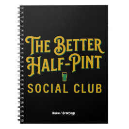 The Better Half-Pint Social Club Vintage Ierse Pub Notitieboek