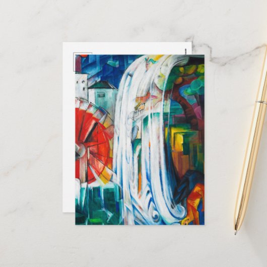 The Bewitched Mill door Franz Marc Feestdagenkaart (Voorkant / Achterkant in situ)