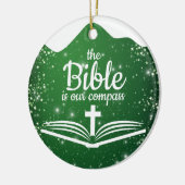 The Bible is our Compass Bible Verse Festive  ⛪️🎄 Keramisch Ornament (Links)