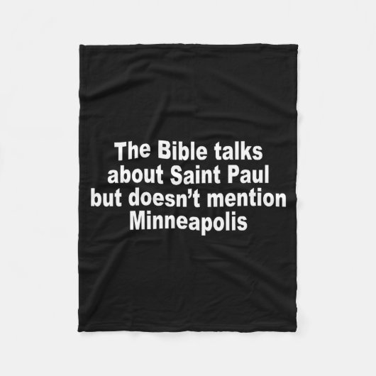 The Bible Talks About Saint-paul But Doesnt Mentio Fleece Deken (Voorkant)