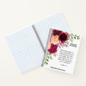 The Bible Verse Burgundy Floral Prayer Journal Notitieboek (Binnen)