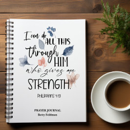 The Bible Verse Philippians Floral Prayer Journal Notitieboek