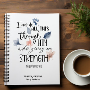 The Bible Verse Philippians Floral Prayer Journal Notitieboek