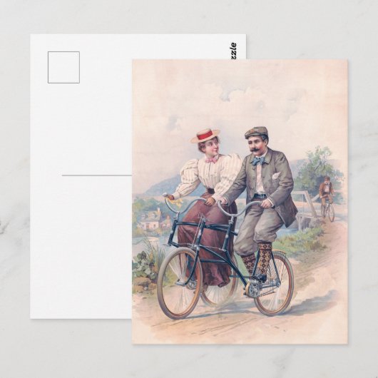 The Bicycle Elopement, 1896 Briefkaart (Voorkant / Achterkant)