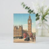 The Big Ben Clock Tower Japanese Woodblock Print Briefkaart (Staand voorkant)