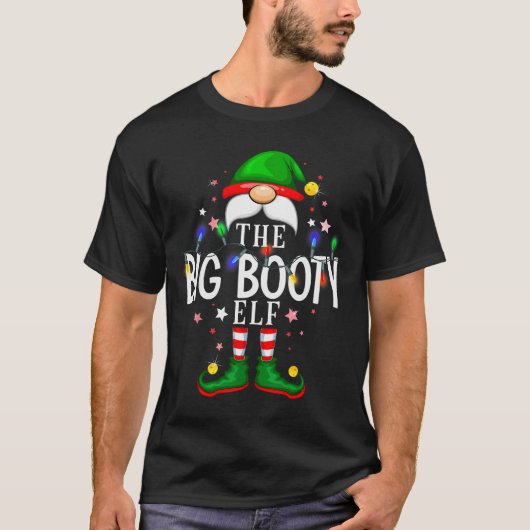 The Big Booty Elf Christmas Family Pajama Party T-shirt (Voorkant)