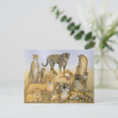 The Big Cats Briefkaart (Staand voorkant)