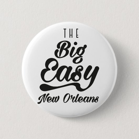 The Big Easy New Orleans Ronde Button 5,7 Cm (Voorkant)