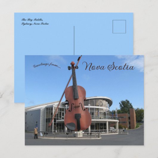 The Big Fiddle in Sydney Nova Scotia Briefkaart (Voorkant / Achterkant)