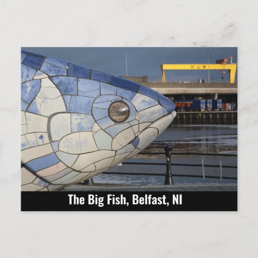 The Big Fish, Belfast, Noord-Ierland, Verenigd Kon Feestdagenkaart (Voorkant)