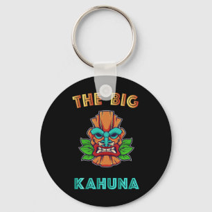 The Big Kahuna Funny Hawaiian Tiki Dad Boss Gift Sleutelhanger