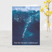 The Big Kahuna - Verjaardag van een surfer Kaart (Gele Bloem)