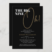 The Big Nine Oh Black 50ste verjaardag Kaart (Voorkant / Achterkant)