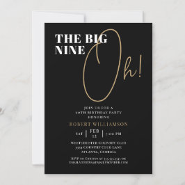 The Big Nine Oh Black 50ste verjaardag Kaart