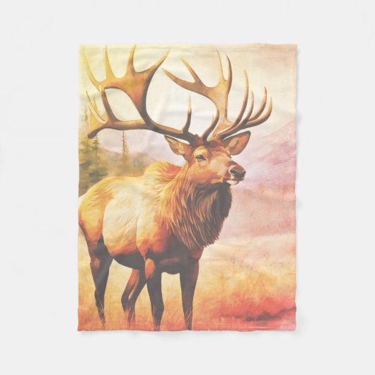 The big Old Bull Elk Fleece Deken (Voorkant)
