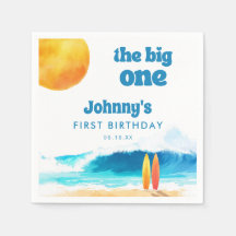 The Big One 1e Verjaardag Surf Strand Waterverf
