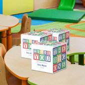 The Big One 1st Birthday Favor Box ABC Blocks Bedankdoosjes