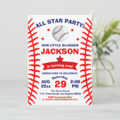 The Big One Baseball All Star Slugger Boy Birthday Kaart (Staand voorkant)