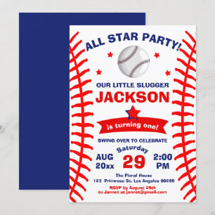 The Big One Baseball All Star Slugger Boy Birthday Kaart