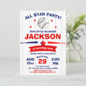 The Big One Baseball Boy Little Slugger Birthday Kaart (Staand voorkant)