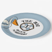 The Big One Beach Eerste Verjaardag Papieren Bordje (Gekanteld)